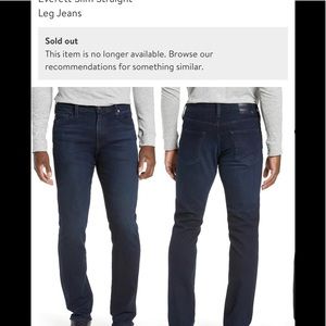 AG Everett Slim Straight Jeans, size 34, Mid Rise